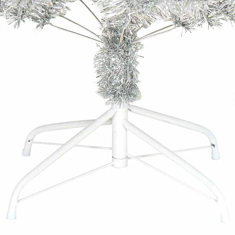 Sapin de Noël avec 300 LED avec support Argent 240 cm PET - 12