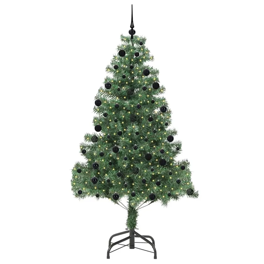 Sapin de Noël avec 300 LED avec support Vert 210 cm PVC - 3