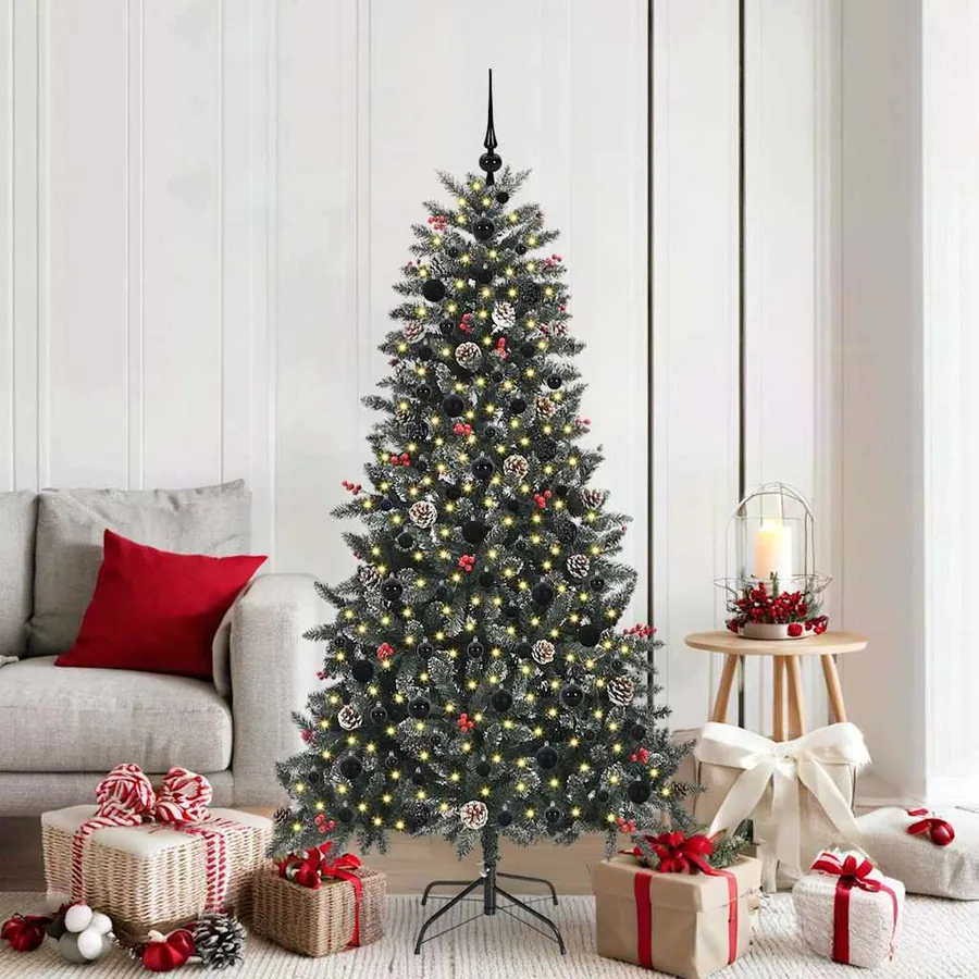 Sapin de Noël artificiel Vert 180 cm PVC, plastique et acier