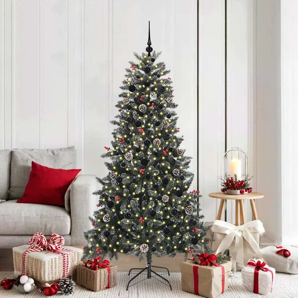 Sapin de Noël artificiel Vert 180 cm PVC, plastique et acier