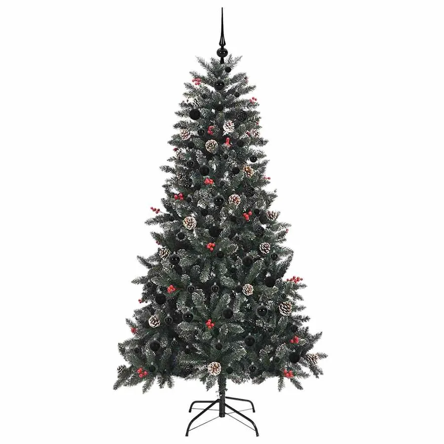 Sapin de Noël artificiel Vert 180 cm PVC, plastique et acier - 4