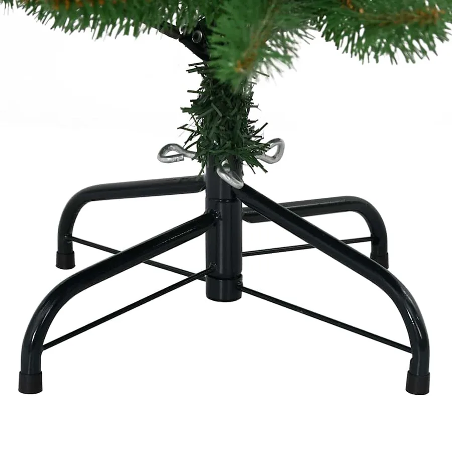 Sapin de Noël artificiel avec 150 LED Vert 120 cm PVC et métal - 12