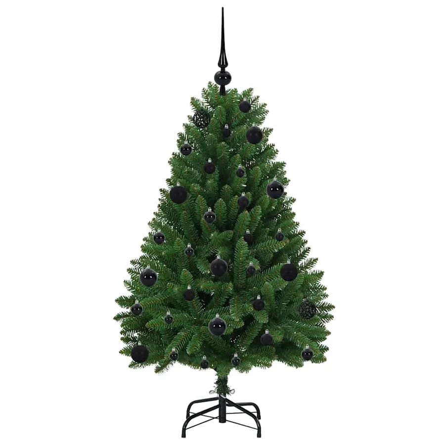 Sapin de Noël artificiel avec 150 LED Vert 120 cm PVC et métal - 4