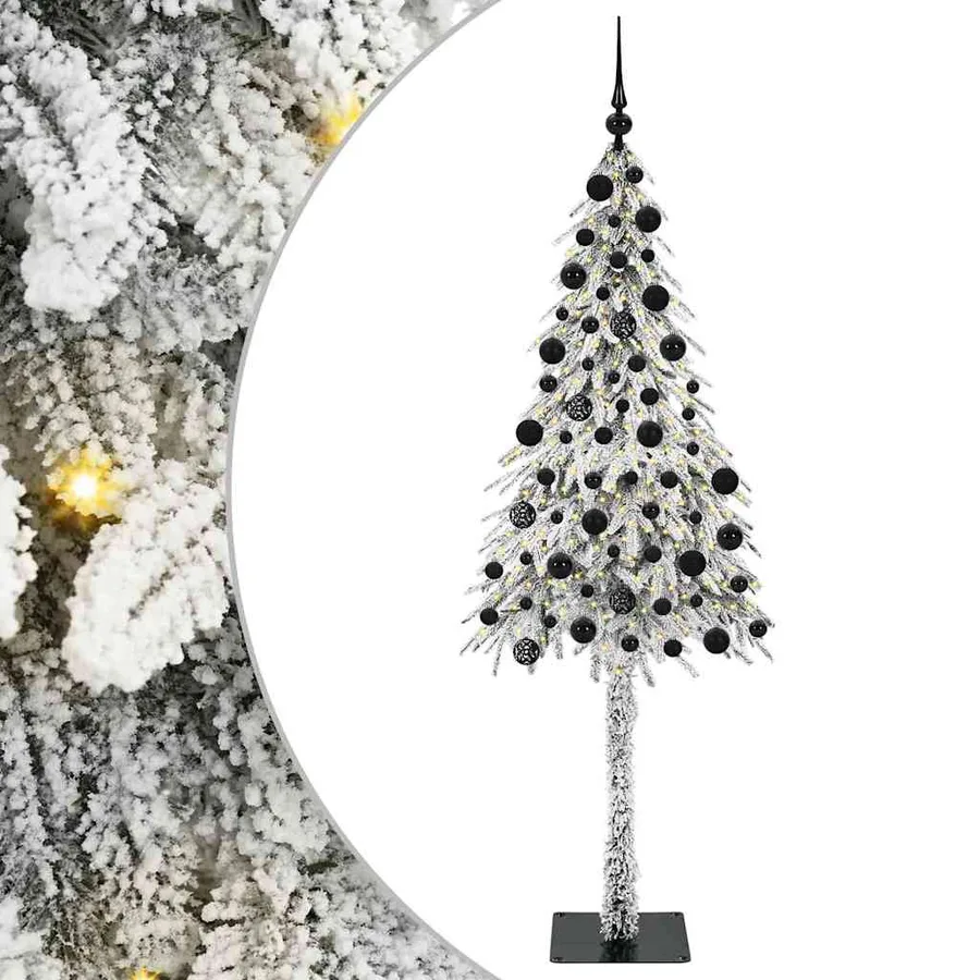 Sapin de Noël avec 300 LED Blanc 210 cm PE et Acier - 2