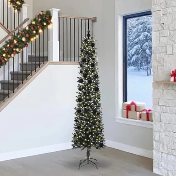 Sapin de Noël artificiel Vert 240 cm PVC, plastique et acier