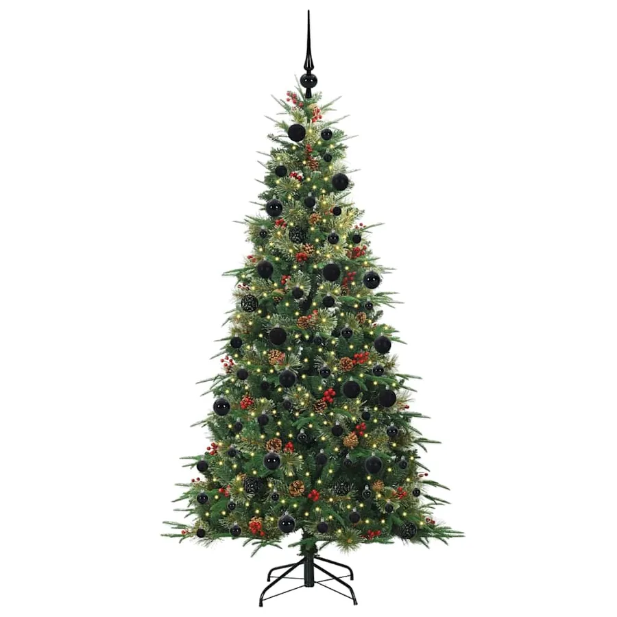 Sapin de Noël Artificiel à Branches Articulées Vert 210 cm - 3