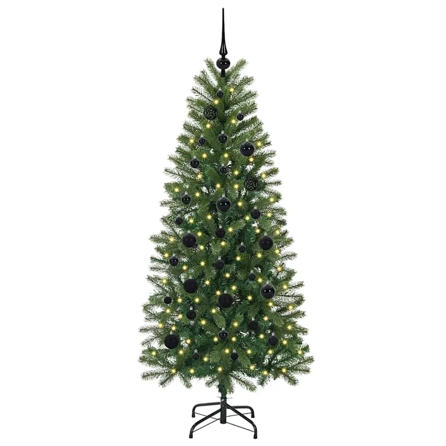 Sapin de Noël artificiel avec 150 LED Vert 150 cm PE et PVC - 3