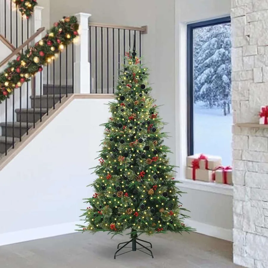Sapin de Noël Artificiel à Branches Articulées Vert 240 cm