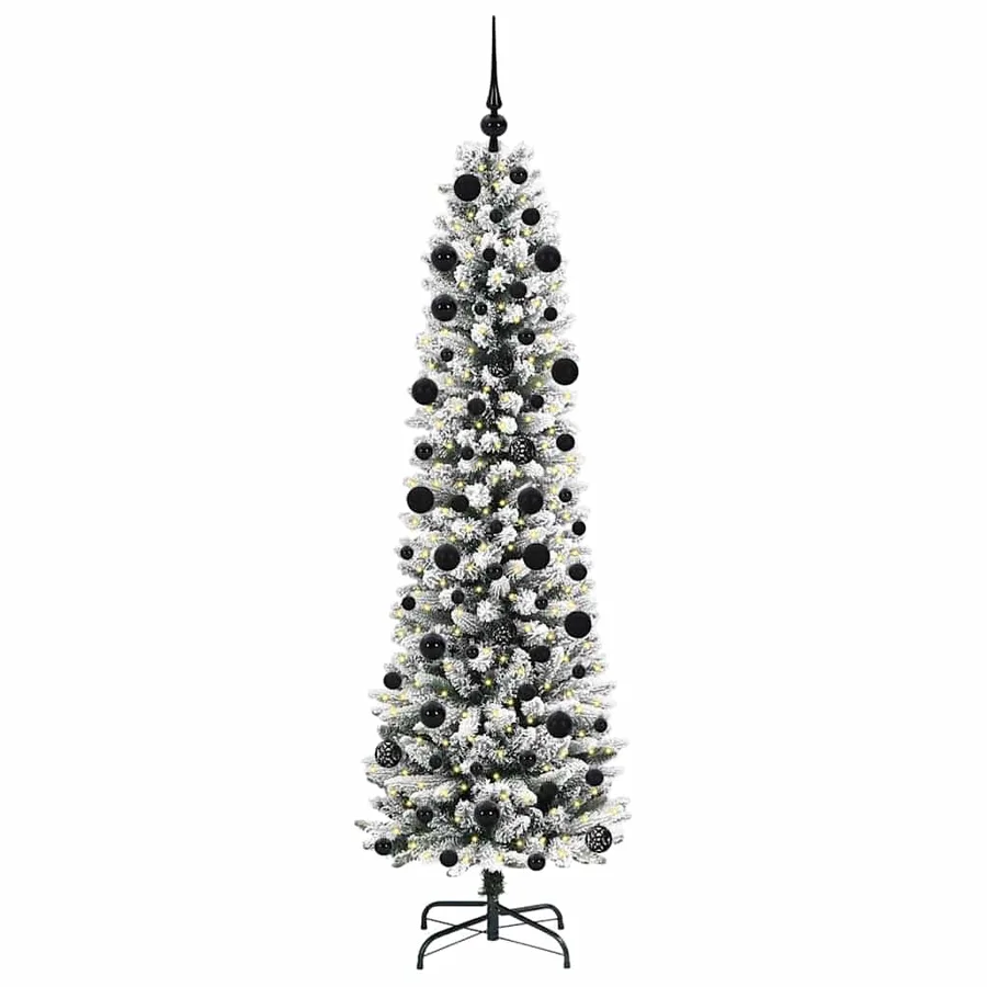 Sapin de Noël artificiel Blanc 210 cm PVC, métal et plastique - 3