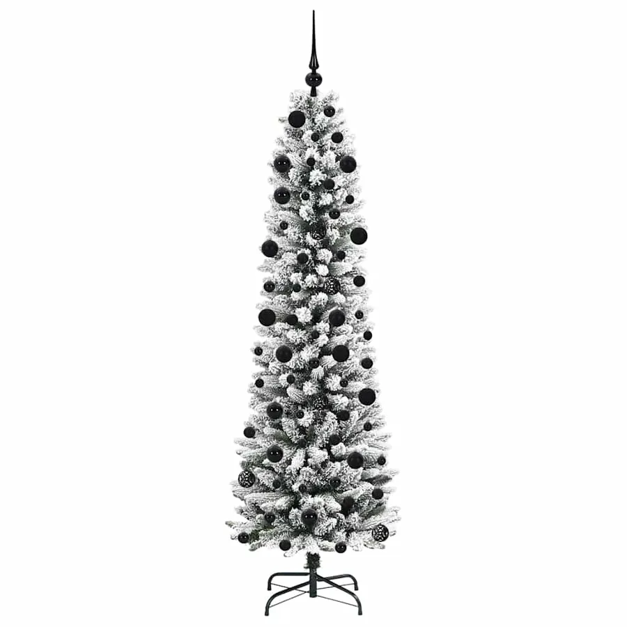 Sapin de Noël artificiel Blanc 210 cm PVC, métal et plastique - 4