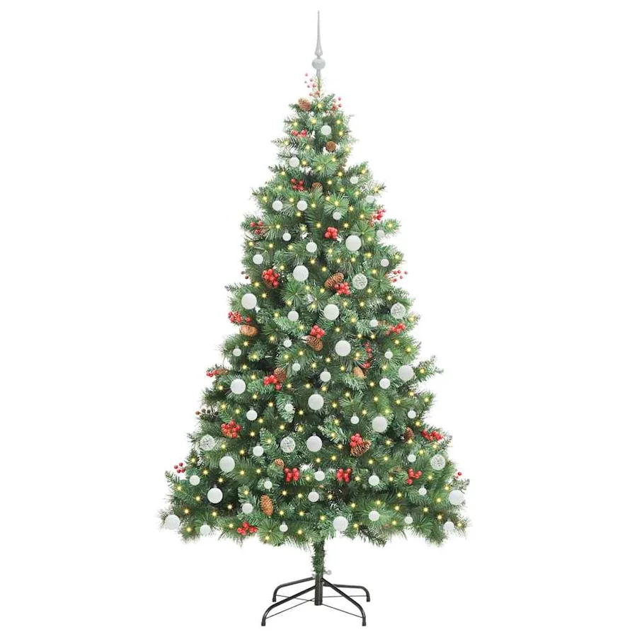 Sapin de Noël artificiel Vert 210 cm PVC et métal - 3