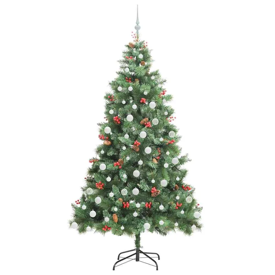 Sapin de Noël artificiel Vert 210 cm PVC et métal - 4