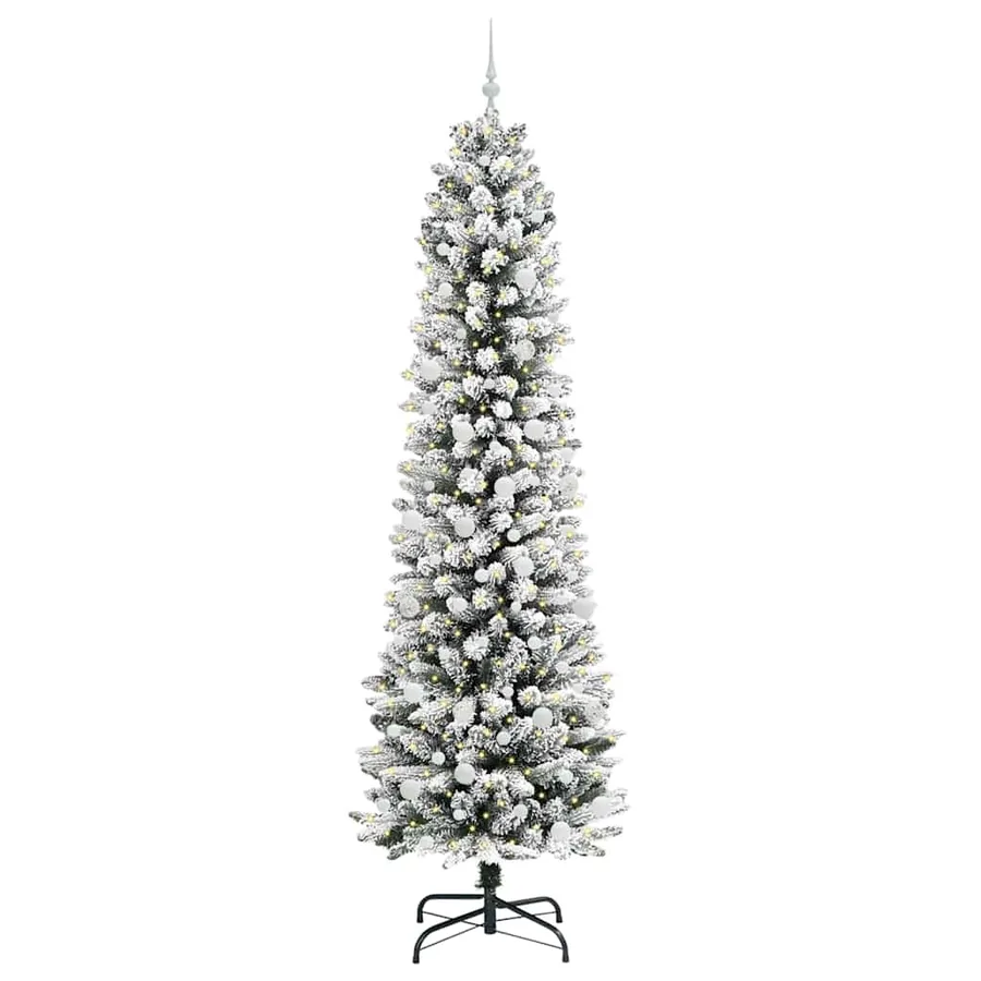 Sapin de Noël artificiel Blanc 240 cm PVC, métal et plastique - 3