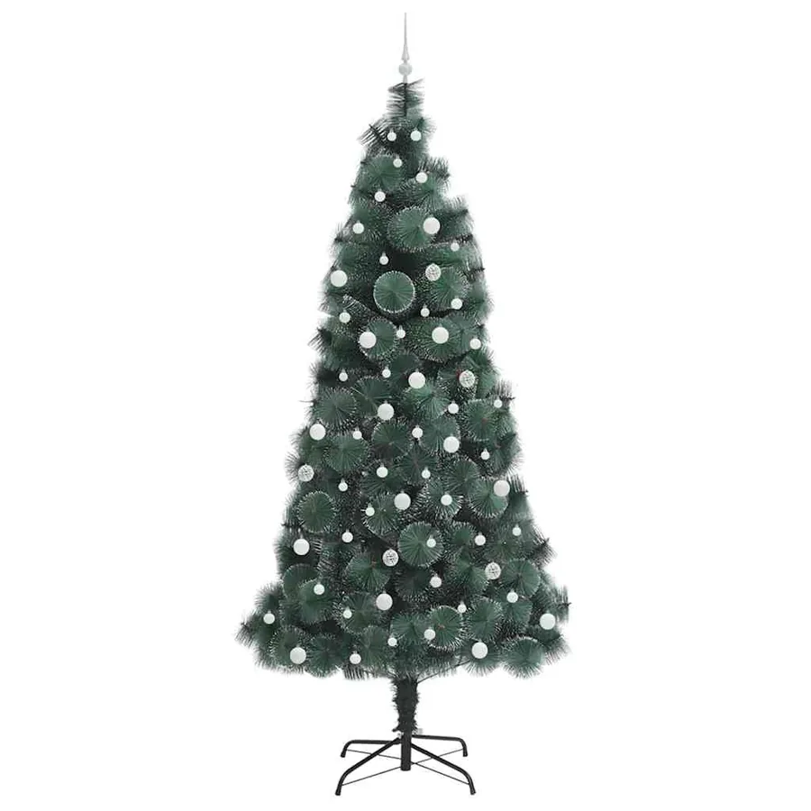 Sapin de Noël artificiel pré-éclairé avec ensemble de boules - 4