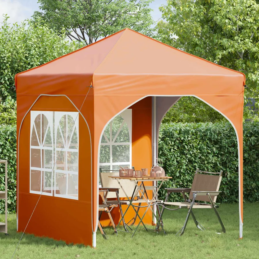 Tente de fête pop-up 192 x 192 x 245 cm Orange - 3