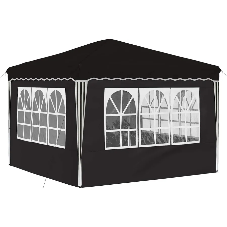 Tente de fête pop-up 288 x 288 x 245 cm Noir Tissu Oxford - 9