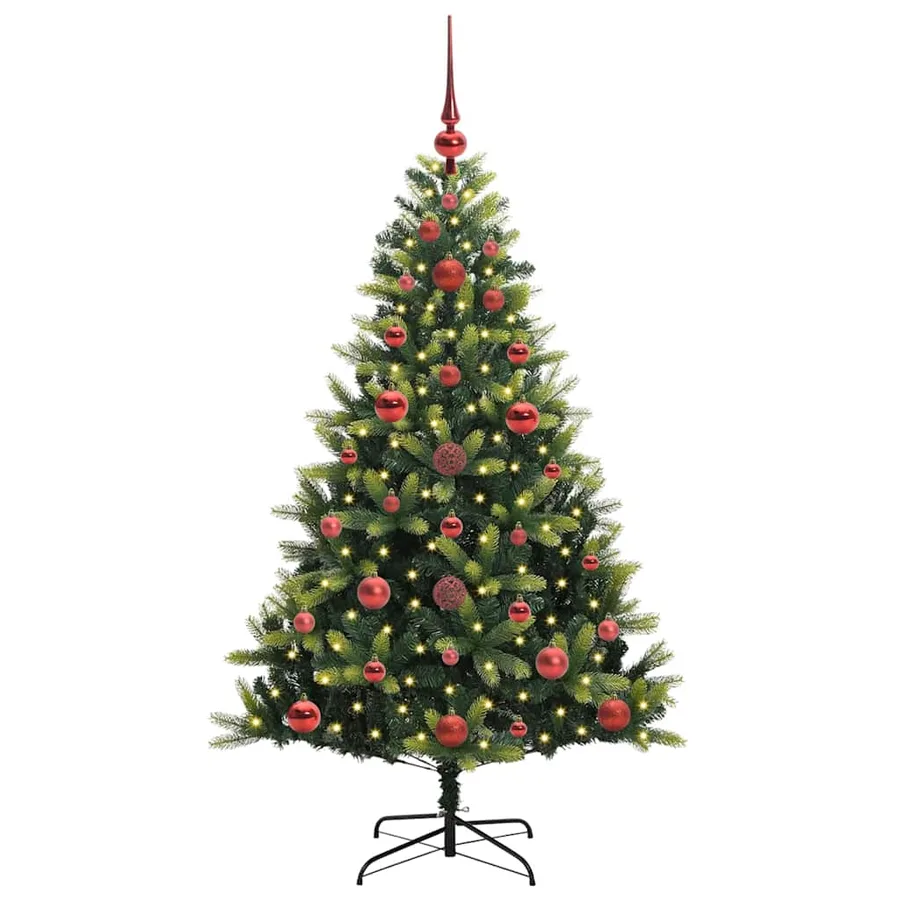 Arbre de Noël artificiel à charnières 150 LED Vert 120 cm - 3