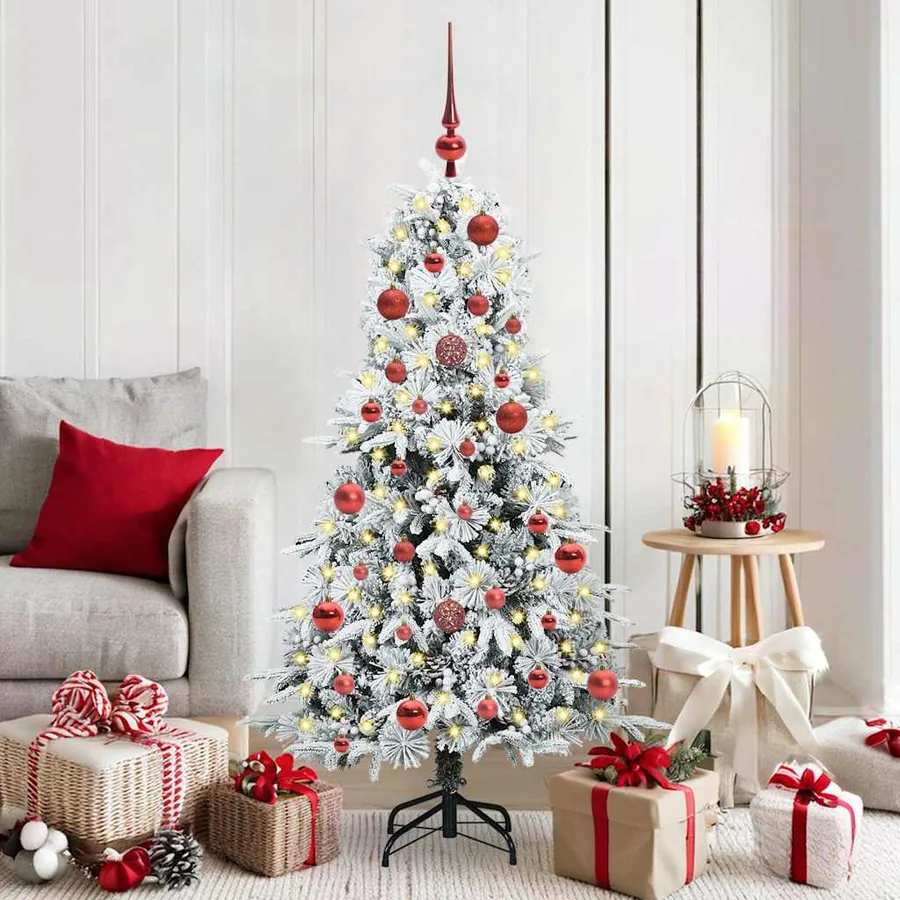 Sapin de Noël Artificiel à Branches Articulées Blanc 150 cm