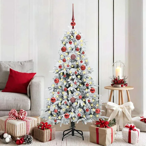 Sapin de Noël Artificiel à Branches Articulées Blanc 150 cm