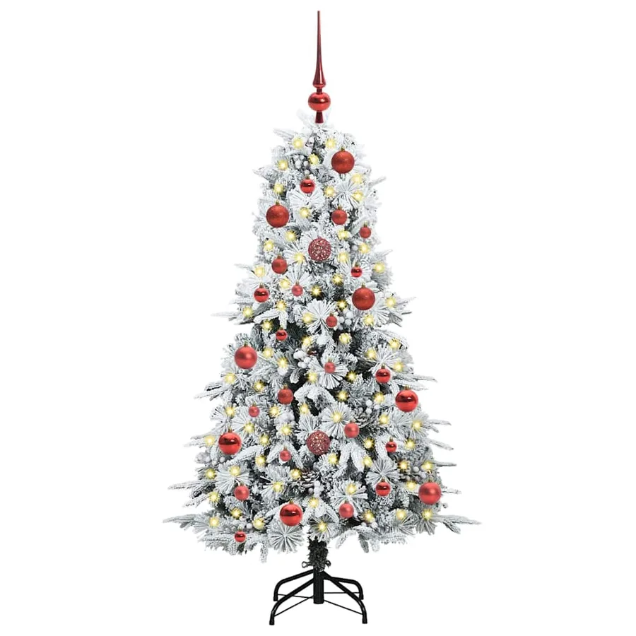 Sapin de Noël Artificiel à Branches Articulées Blanc 150 cm - 3
