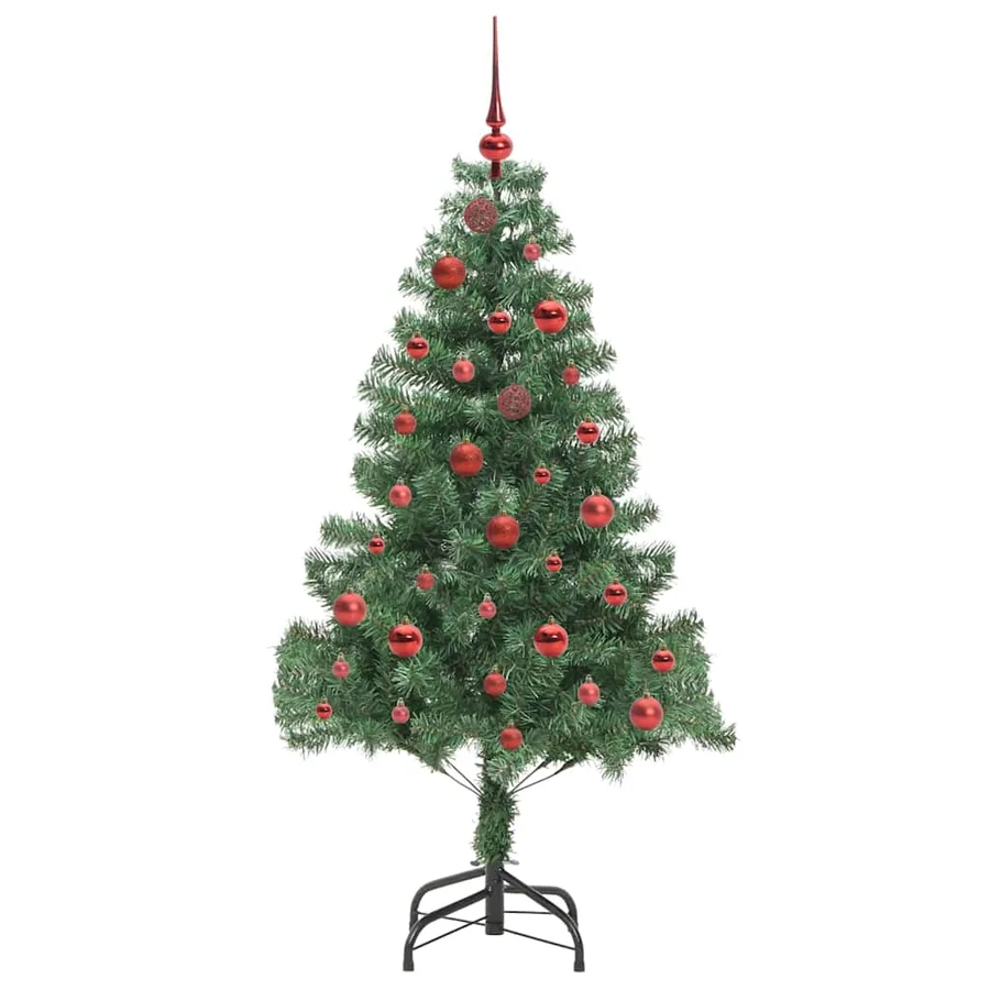 Sapin de Noël avec 150 LED avec support Vert 150 cm PVC - 4
