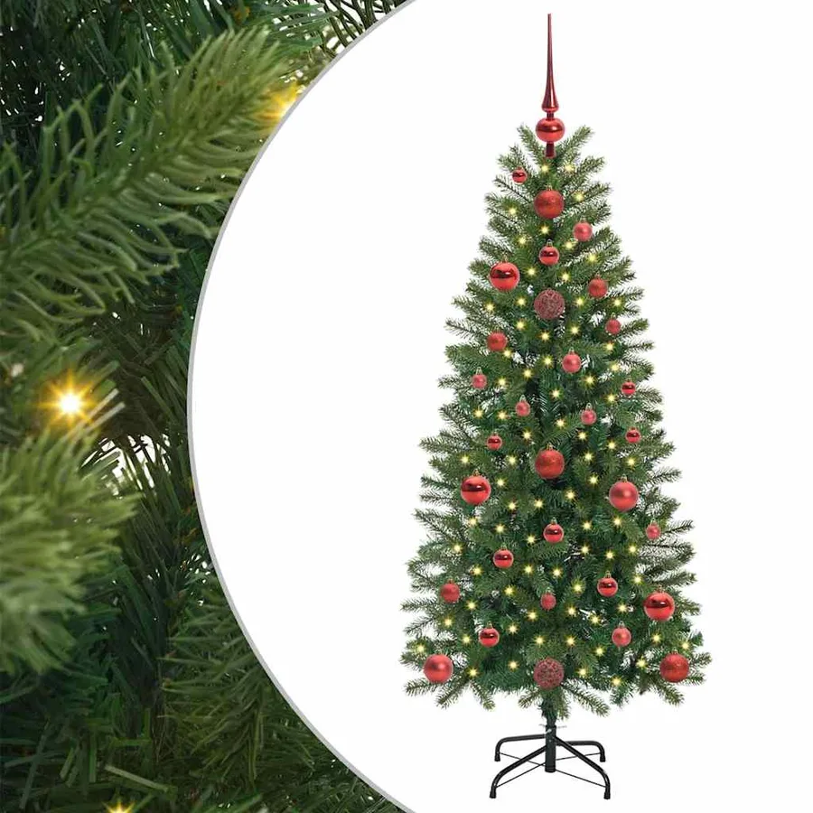 Sapin de Noël artificiel avec 150 LED Vert 120 cm PE et PVC - 2