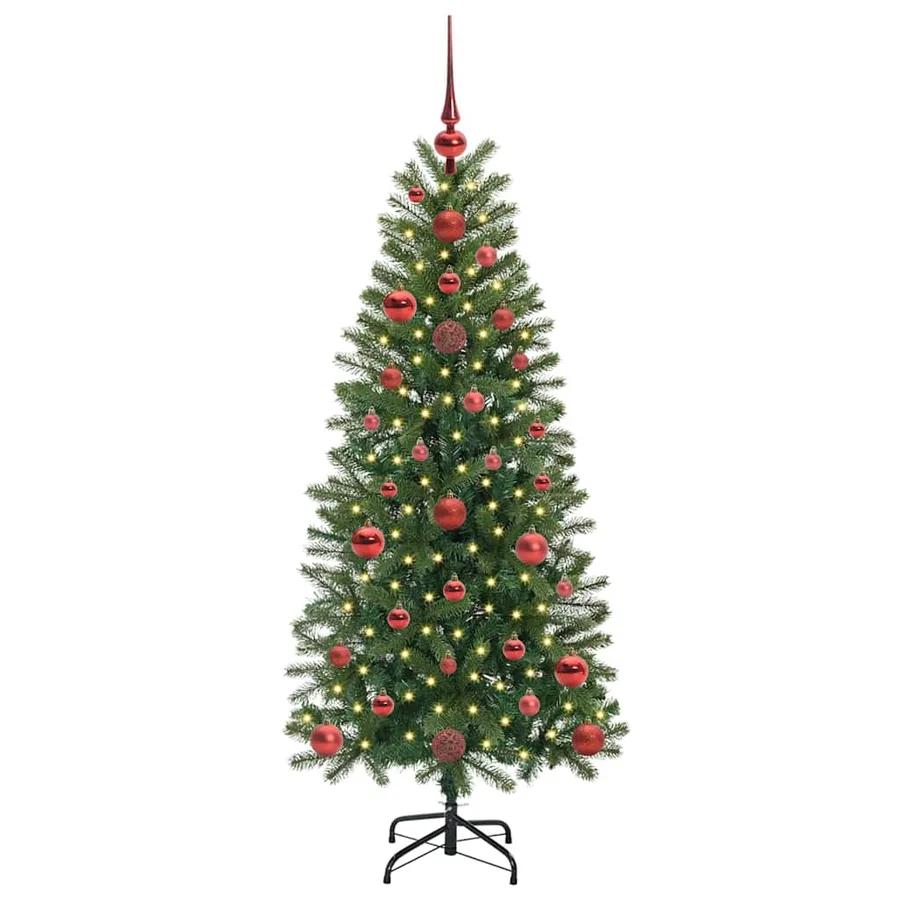 Sapin de Noël artificiel avec 150 LED Vert 120 cm PE et PVC - 3