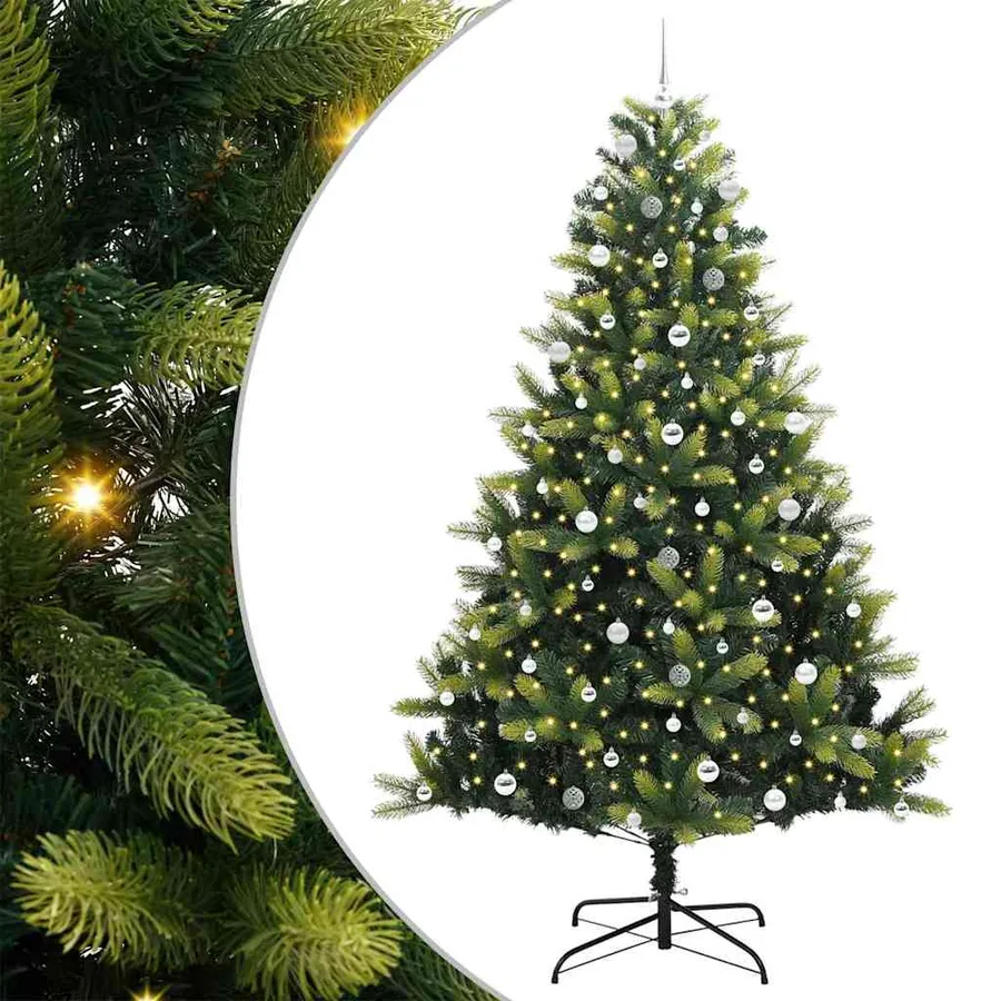 Arbre de Noël artificiel en silicone flexible 300 LEDs 240 cm - 2