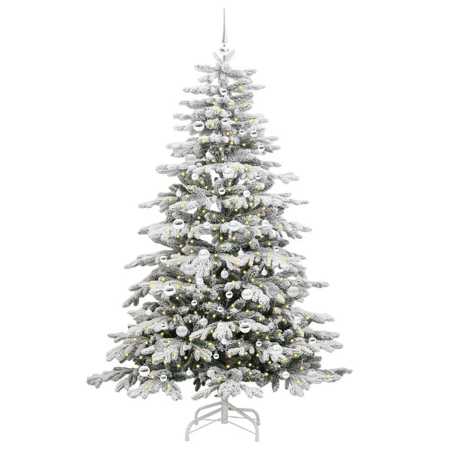 Sapin de Noël Artificiel à Branches Articulées Blanc 210 cm - 3