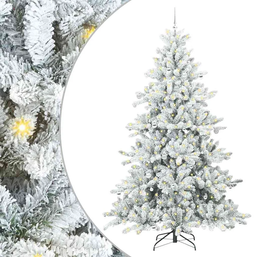 Sapin de Noël Artificiel à Branches Articulées Blanc 240 cm - 2