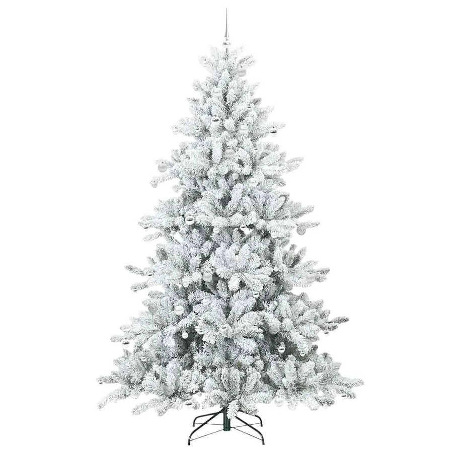 Sapin de Noël Artificiel à Branches Articulées Blanc 240 cm - 4