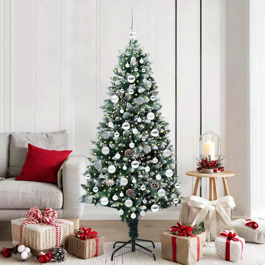 Sapin de Noël artificiel Vert 180 cm PVC, Acier et Plastique