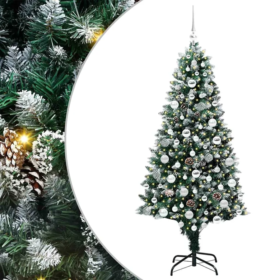 Sapin de Noël artificiel Vert 180 cm PVC, Acier et Plastique - 2