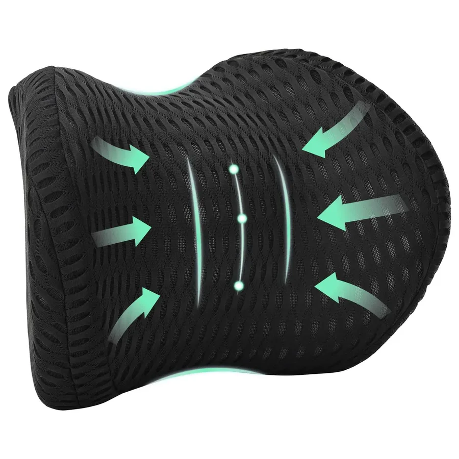 Coussin cervical Noir Mousse à mémoire de forme - 2