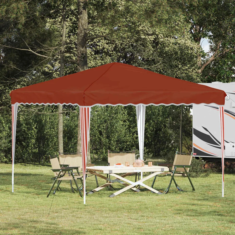 Tente de fête pop-up 288 x 288 x 245 cm Terre cuite