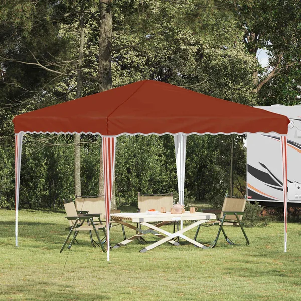 Tente de fête pop-up 288 x 288 x 245 cm Terre cuite