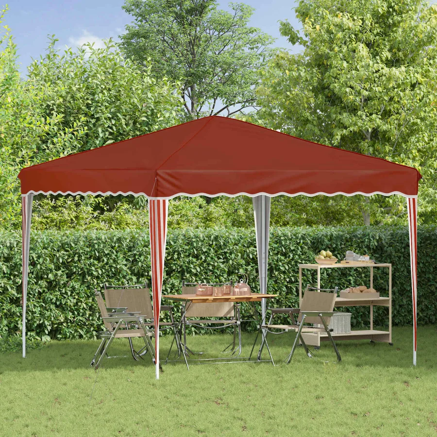 Tente de fête pop-up 288 x 288 x 245 cm Terre cuite - 3