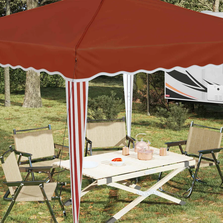 Tente de fête pop-up 288 x 288 x 245 cm Terre cuite - 4
