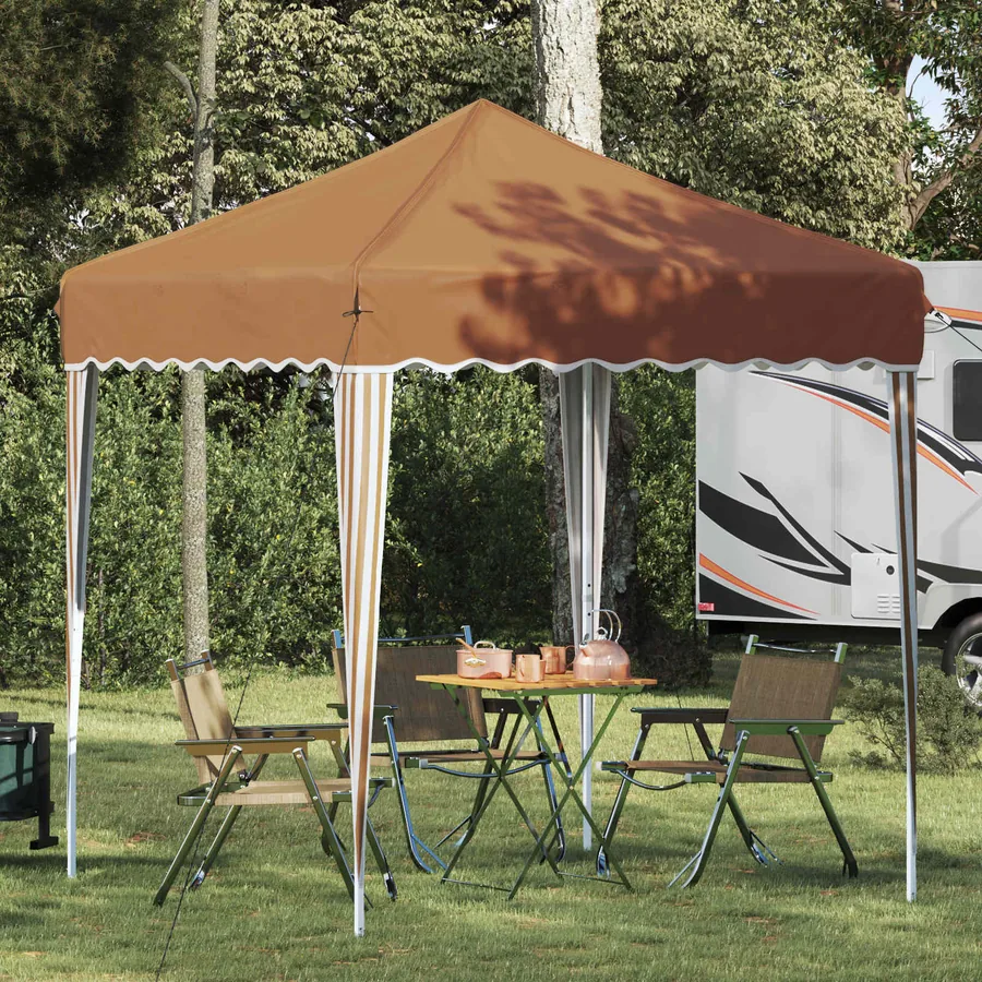 Tente de fête pop-up 195 x 195 x 245 cm Beige Tissu Oxford