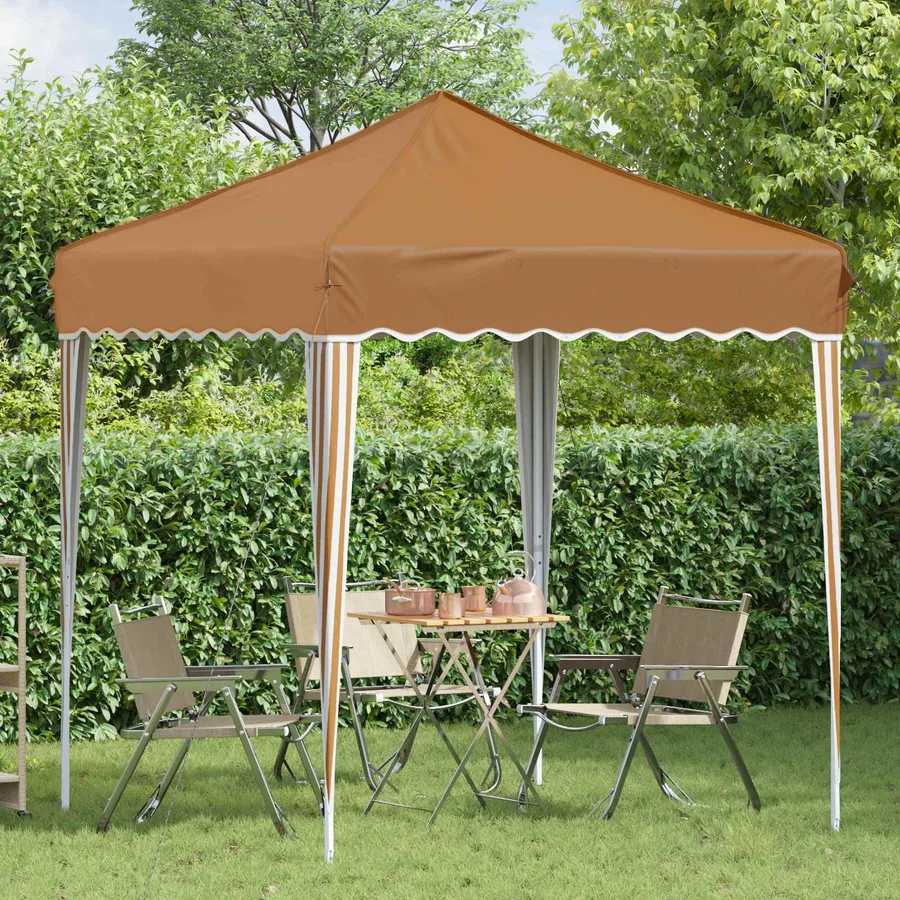 Tente de fête pop-up 195 x 195 x 245 cm Beige Tissu Oxford - 3