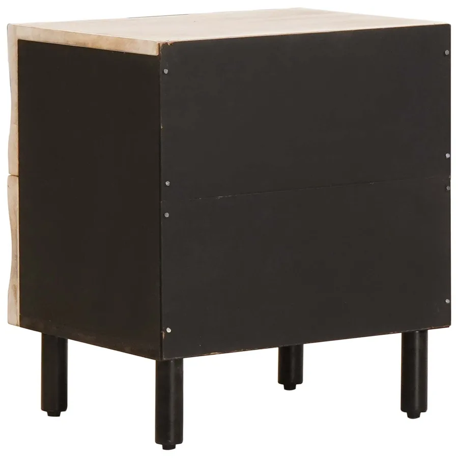 Cabinet de chevet avec tiroir 2 pcs Blanc 40 x 33 x 46 cm - 7