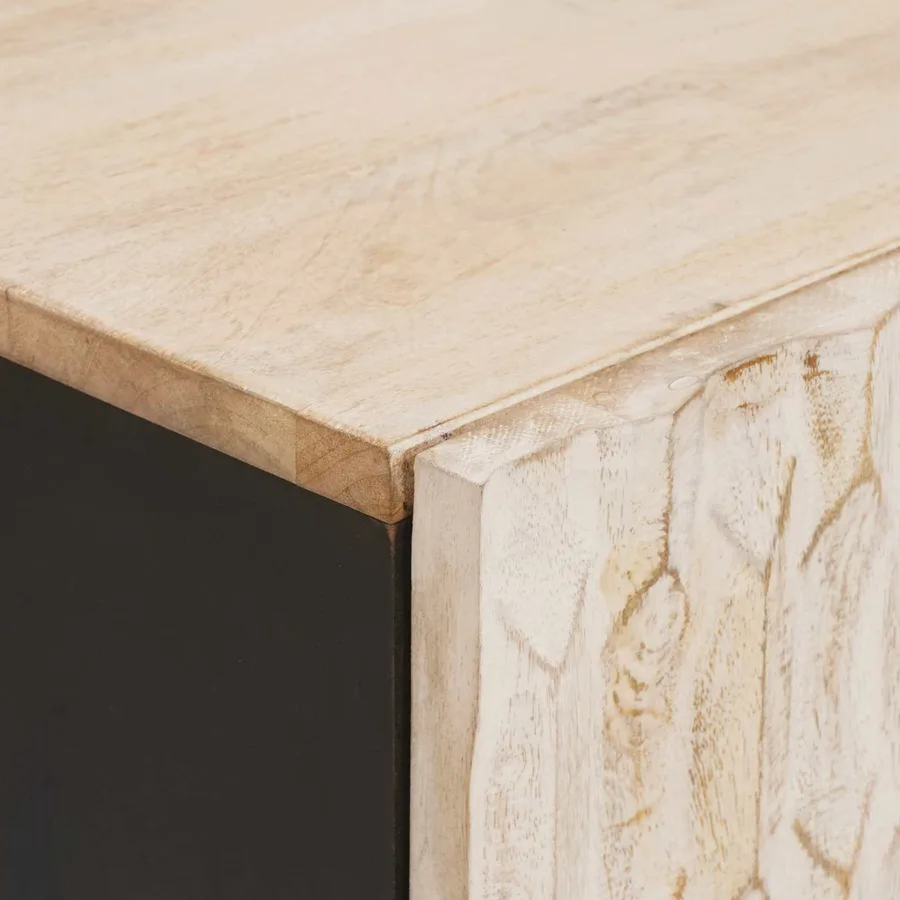 Cabinet de chevet avec tiroir 2 pcs Blanc 40 x 33 x 46 cm - 8