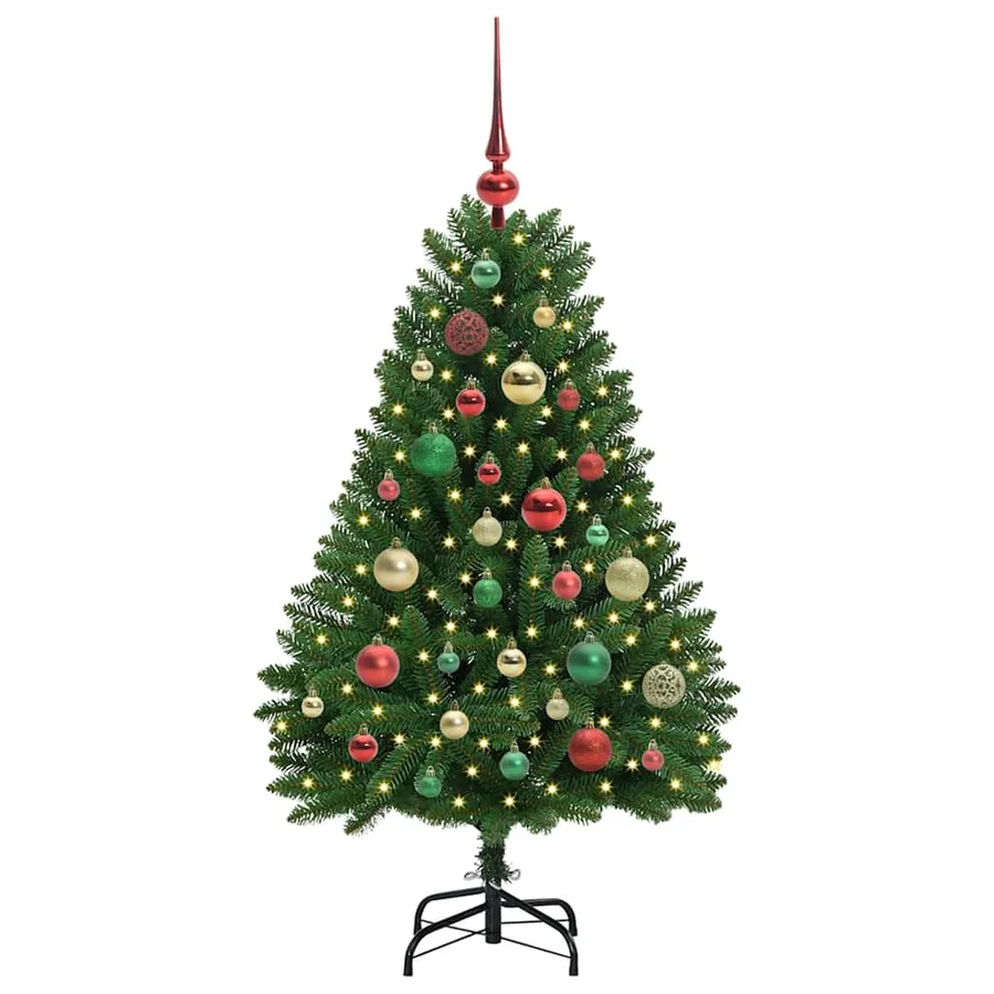 Sapin de Noël artificiel avec 150 LED Vert 120 cm PVC et métal - 3
