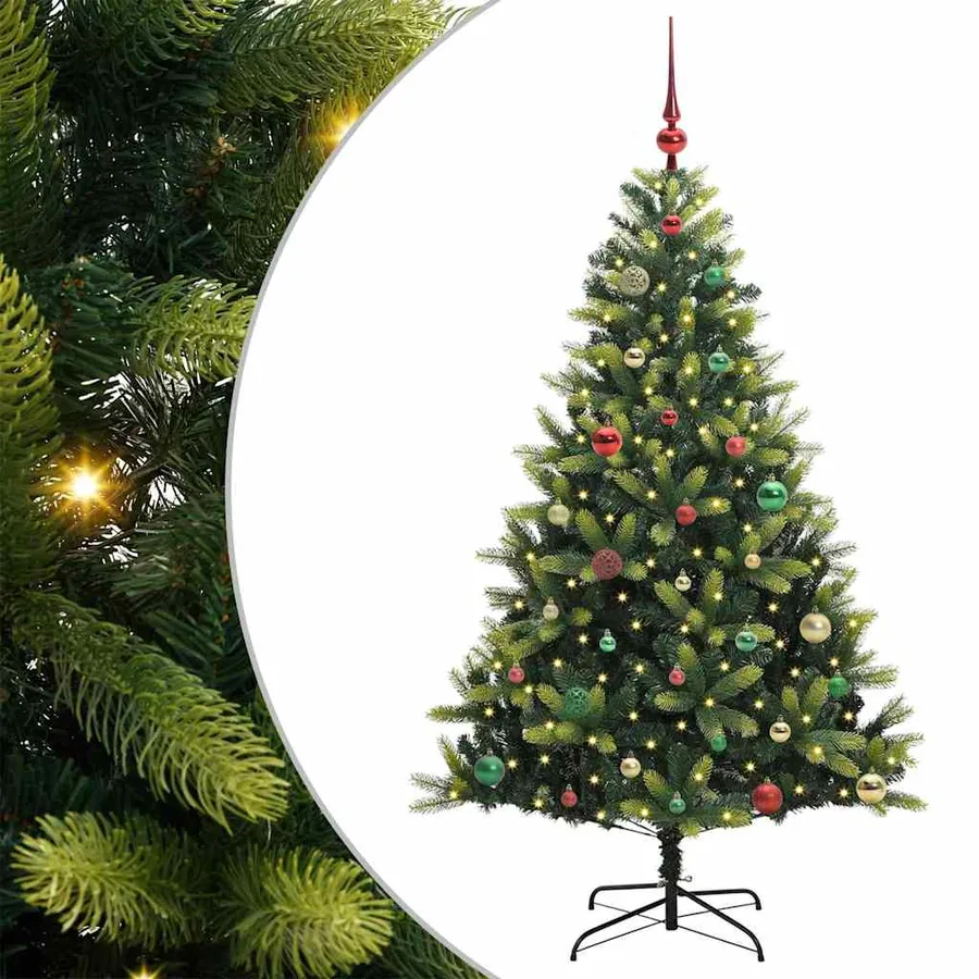 Arbre de Noël artificiel à charnières 150 LED Vert 150 cm - 2