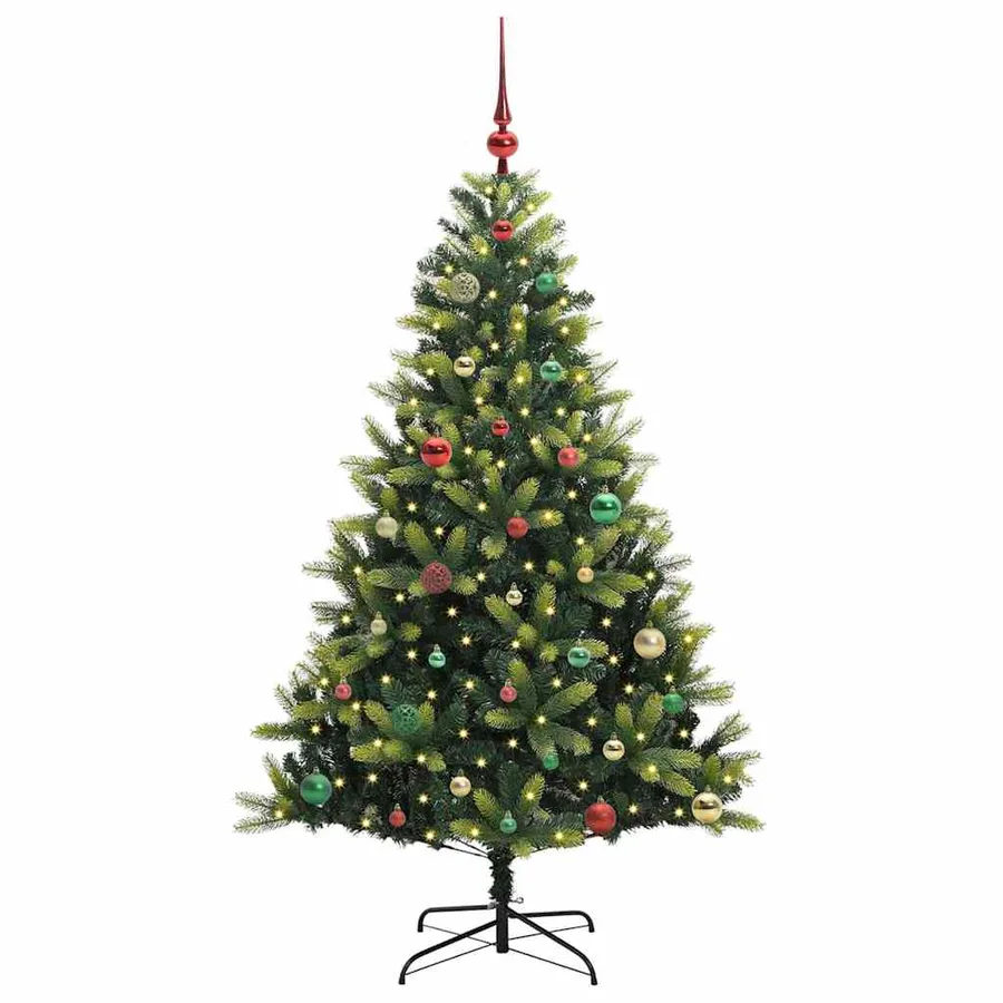 Arbre de Noël artificiel à charnières 150 LED Vert 150 cm - 3