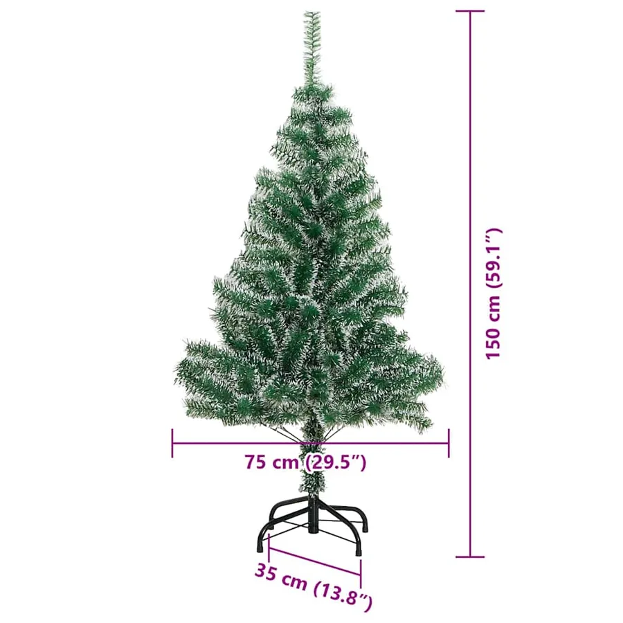 Arbre de Noël artificiel floconné de neige avec lumière LED - 19