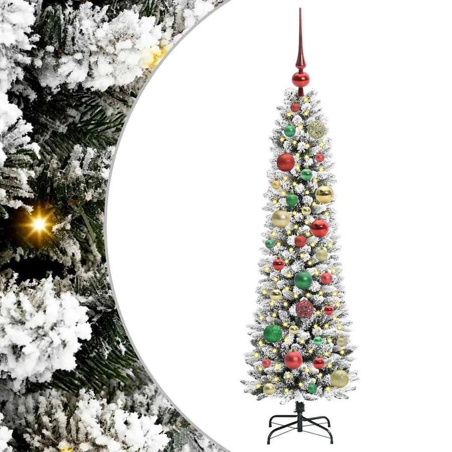 Sapin de Noël artificiel Blanc 120 cm PVC, métal et plastique - 2
