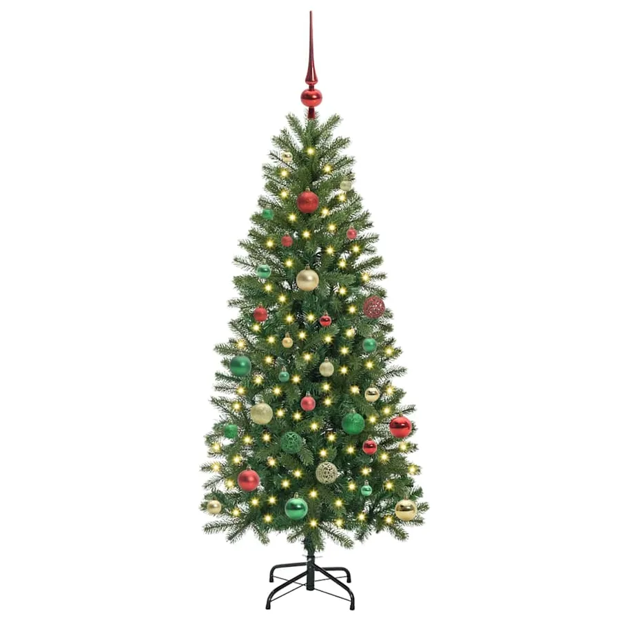 Sapin de Noël artificiel avec 150 LED Vert 150 cm PE et PVC - 3