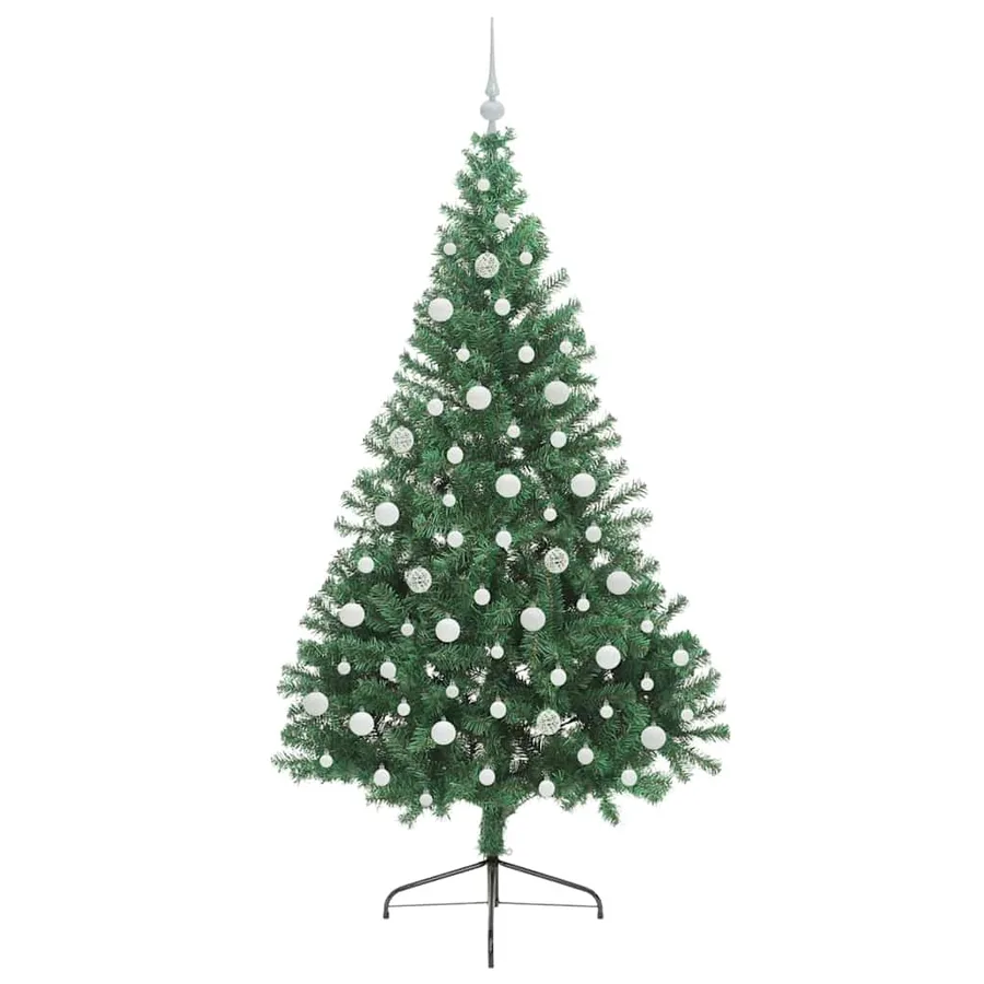 Sapin de Noël artificiel pré-éclairé Vert 210 cm PVC - 4