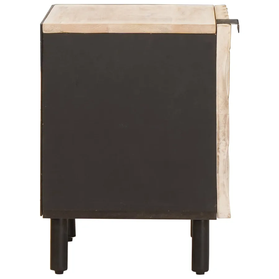 Cabinet de chevet 2 pcs Blanc 40 x 33 x 46 cm - 6